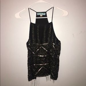 Fringed Beaded Top